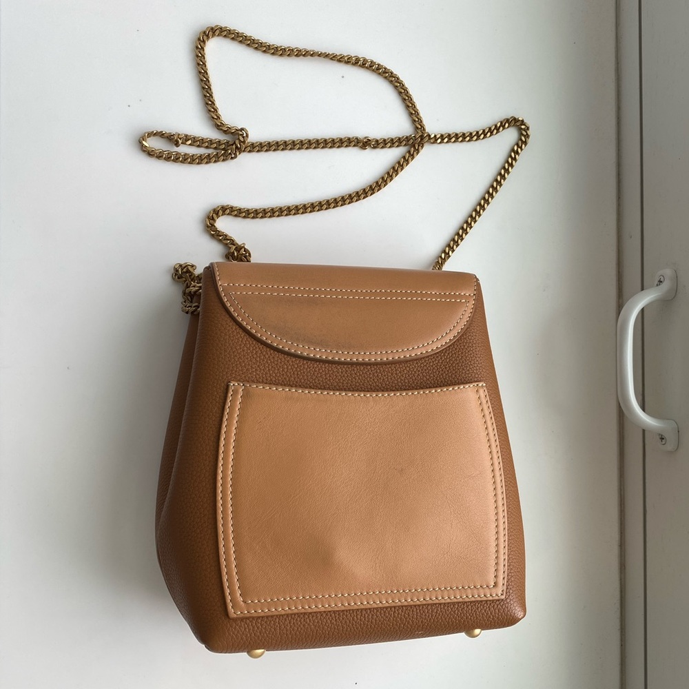 (SOLD) Polene Number One Mini - Camel Crossbody Bag - Picture 3 of 5